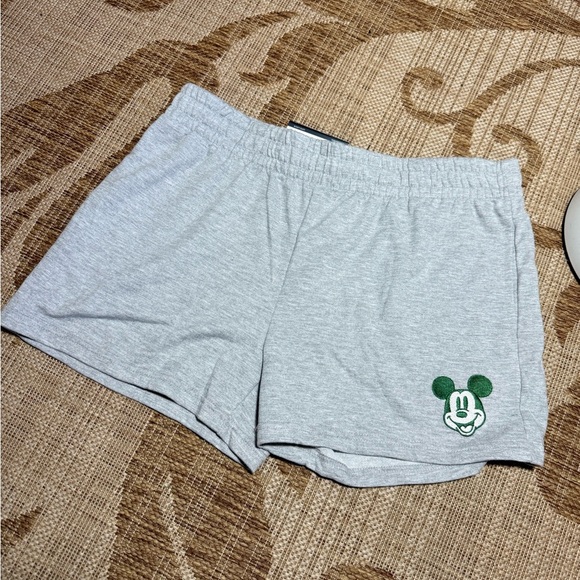 Disney Pants - Disney Gray Athletic Shorts with green Mickey Mouse Logo - BNWT! Size S